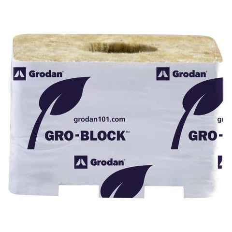 Grodan Improved 6.5 Block, 4Inches x 4Inches x 2.5Inches, on strip, case of 216